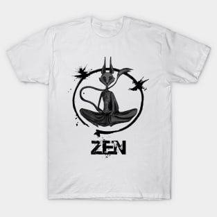 zen cat, yoga T-Shirt